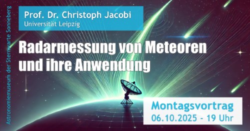 Vortrag:  Radarmessung von Meteoren und ihre Anwendung